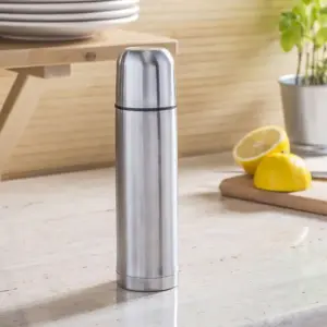 750 ml Leather-Covered Steel Thermos - TM 3554