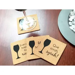 Thick Cork Coaster – 9x9 cm| 4 mm