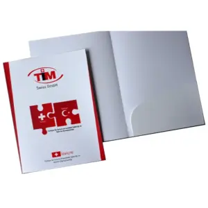 Logo Printed Glossy Coated Pocket Folder DSY 2