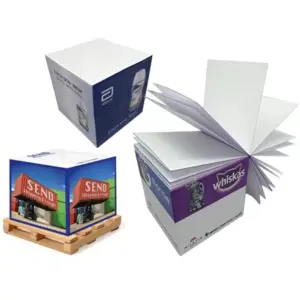 8x8x8 cm Cube Notepad BLK 022
