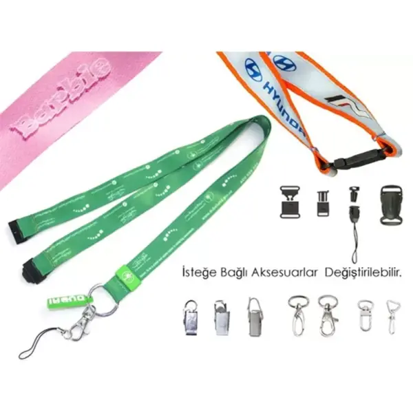 Custom Satin Lanyard with Safety Lock – 20 mm Full Color Printed