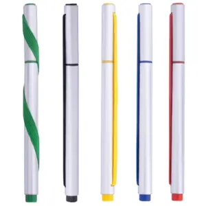 Retractable Plastic Ballpoint Pen with Rubber Grip - BPK 1019