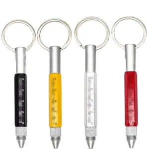 Multi-Functional Mini Ruler Keychain with Screwdriver Pen BMK 1492