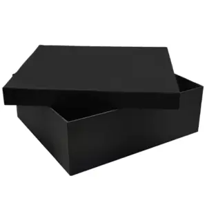 Rigid Laminated Cardboard Black Gift Set Boxes 25,5X28,5X9,8 cm KT 2825