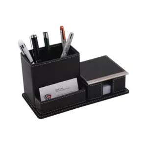 PU Leather Pen Holder with Card Holder and Notepad – 22.5x10x8.5 cm MS 4514